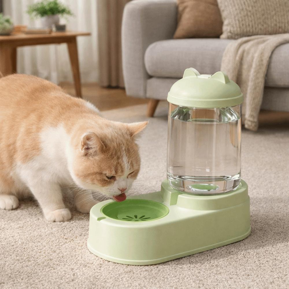 Anti Spill Pet Water Dispenser Large Capacity Cat Food Dispenser  Multi Pet Household