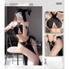 Sexy královna Catwoman Lesklé dlouhé šaty ve stylu Cos Uniform Tanga