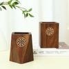 Black Walnut Wooden Pencil Box Vintage Pen Container Desk Organizer Wooden Pen Holder  Home