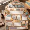 Wooden Message Board for Classroom First Day of School Board, Reusable Erasable Chalkboard Design, Creative Ornaments Stable Base Photo Prop