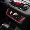 Real Soft Carbon Fiber Sticker LHD RHD Car Central Control AC Frame Panel Trim For Seat Ibiza 2009 2010 2011 2012 2013 2014