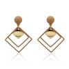 New Korean Heart Statement Drop Earrings  for Women Fashion Vintage Geometric Acrylic Dangle Hanging Earring Jewelry ear stu