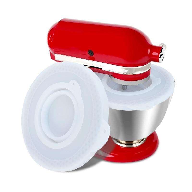Silicone Mixing Bowl Cover Splash Proof Stand Mixer Bowl Lid for 4.5-5QT Tilt Head Stand Mixers Bowl Kitchen Accessory