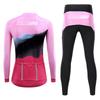 Womens Thermal Cycling Long Sleeve Jersey Pants Set Mountain Bike Winter Riding
