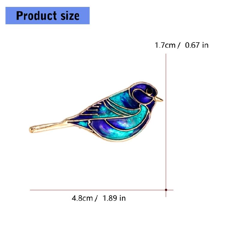 Versatile Bird Shaped Pin Jewelry  Alloy Material Sturdy Clasp Design Glittering Crystals For Outfit Enhancement