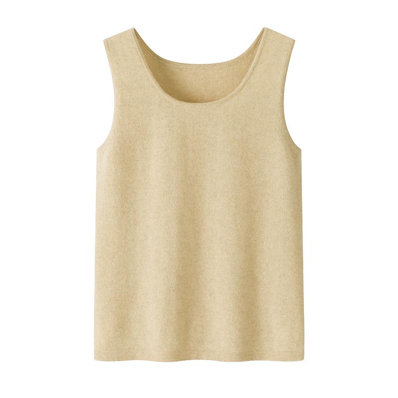 Women's 12-Gauge Pure Cashmere Knit Vest - Round Neck, 8 Colors, Warm & Skin-Friendly