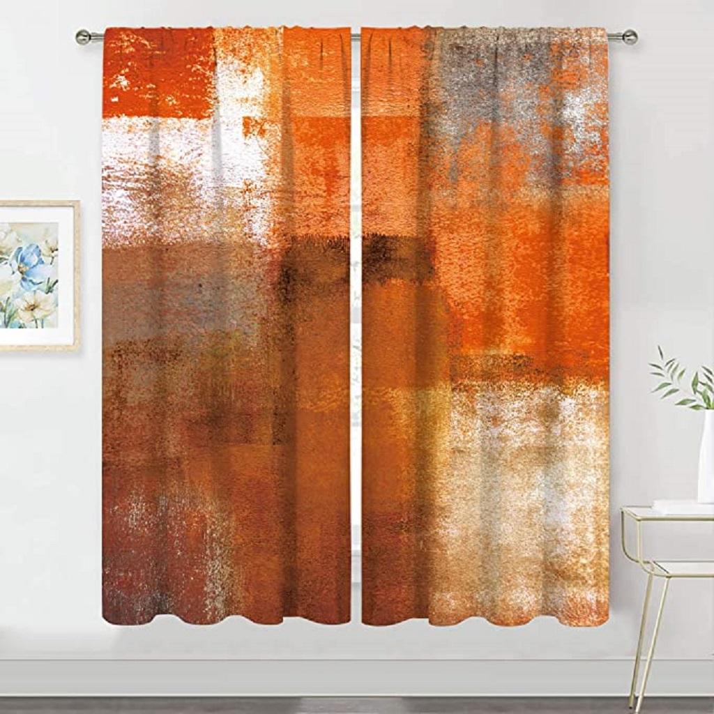 Elegant Geometry Semi-Shading Curtain Drapes Blind Fabric Polyester Curtains for Living Room Home Decor 2 Piece Free Shipping