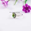 Oval Green Copper Turquoise Ring: 925 Sterling Silver December Birthstone Ring, Dainty Ring