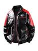 Unisex Waterproof PU Leather Racing Jacket: Embroidered American Motorcycle & F1 Suit for Autumn/Winter Riding