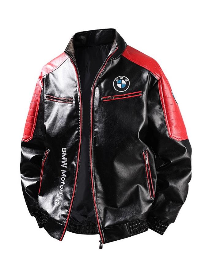 Unisex Waterproof PU Leather Racing Jacket: Embroidered American Motorcycle & F1 Suit for Autumn/Winter Riding