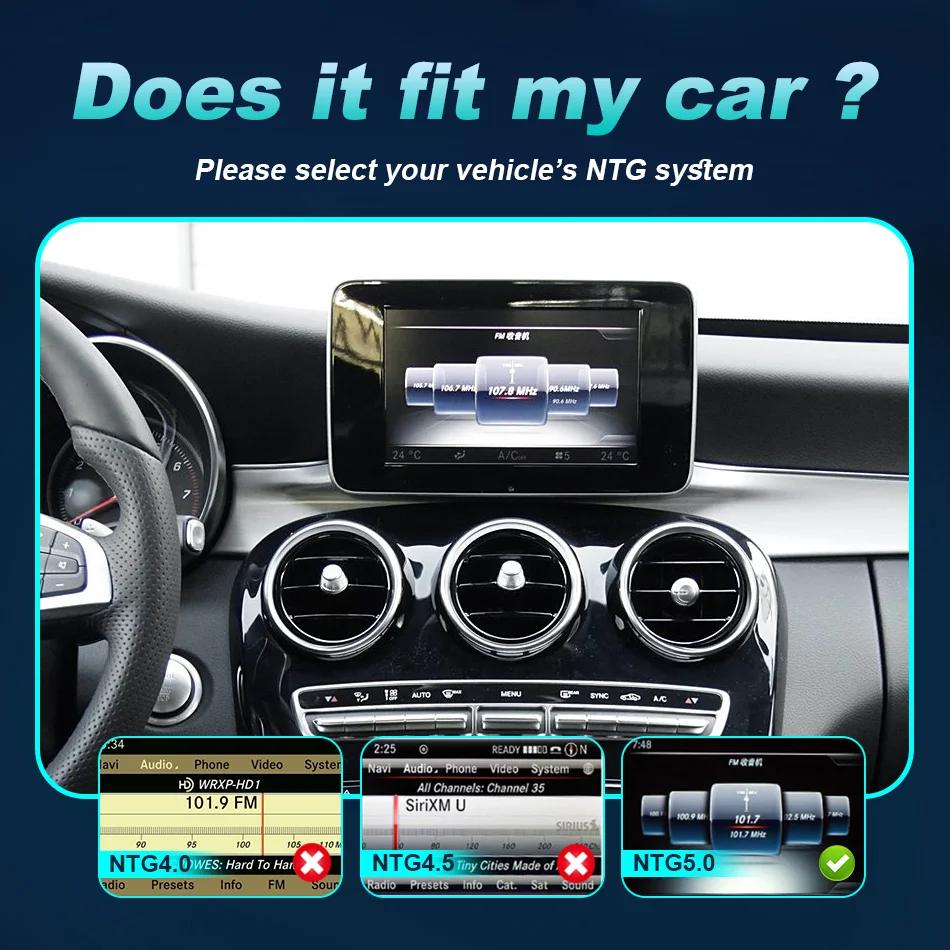 Linux Car Radio Wireless Carplay For Mercedes Benz C Class W205 GLC V Class W447 2015-2019 GPS Auto Multimedia Player Navi