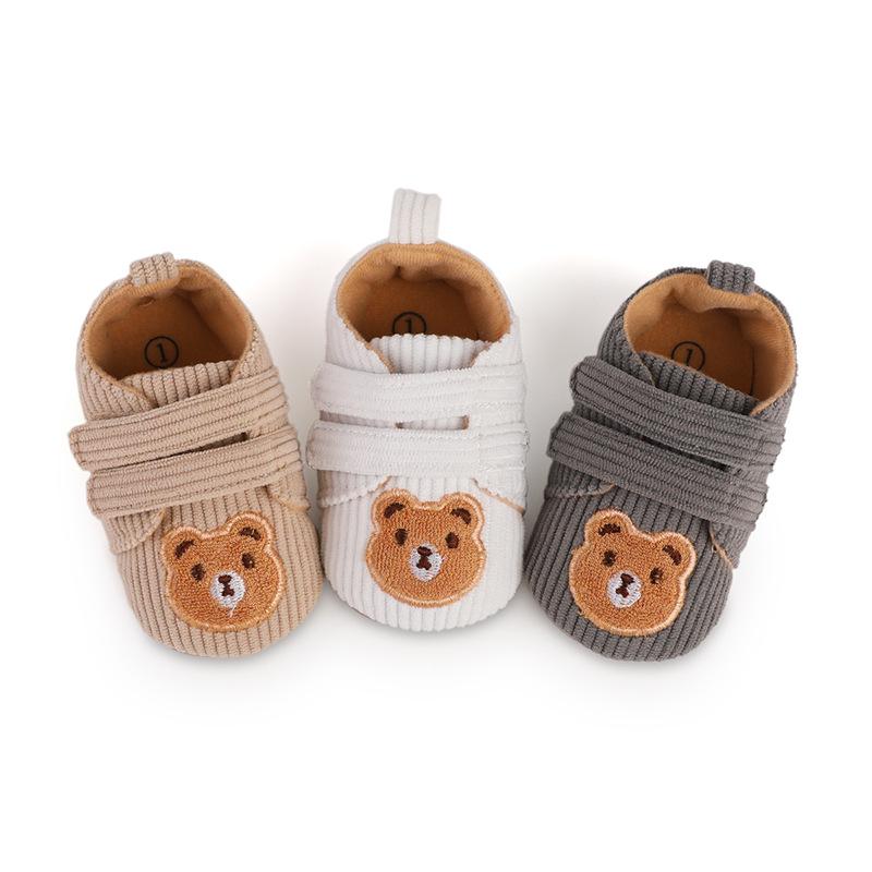 Trendy Corduroy Cartoon Baby Walker Shoes with Non-slip Soft Soles - Ideal Pre-walking Footwear (Style 2216)