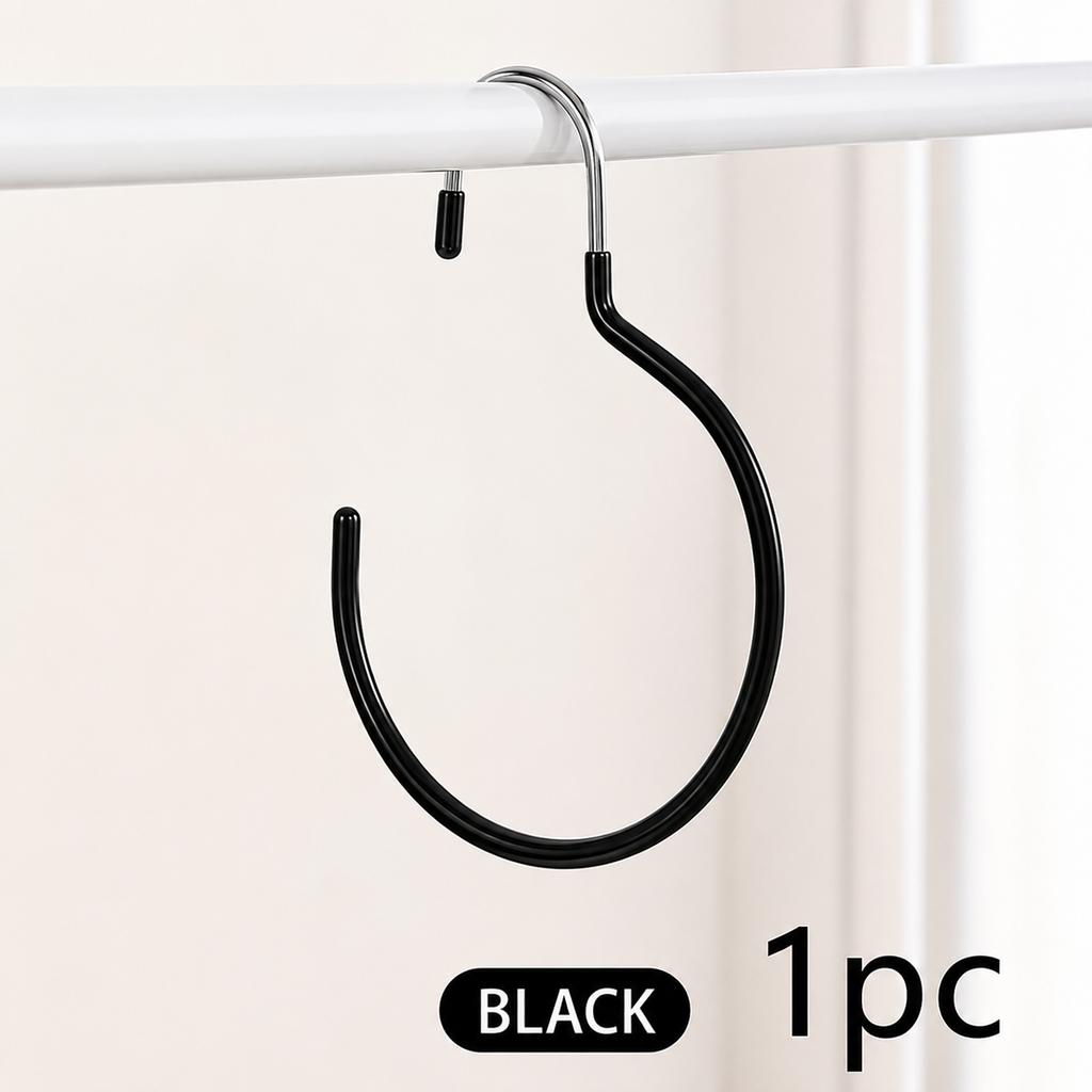 1-5pc Non-Slip Scarf Ring Hanger Multifunctional Tie Hat Belt Storage Rack Closet Organizer Accessory Hanging Rack Cloth Hanger