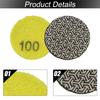 1pc 50mm 60-400# Grit Electroplated Emery Dry Polishing Pad For Wood Metal Glass Granite Marble Sanding Disc