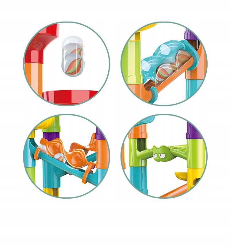Ball Track Ball Run Slide Launcher for Balls Construction Blocks 113 Pcs