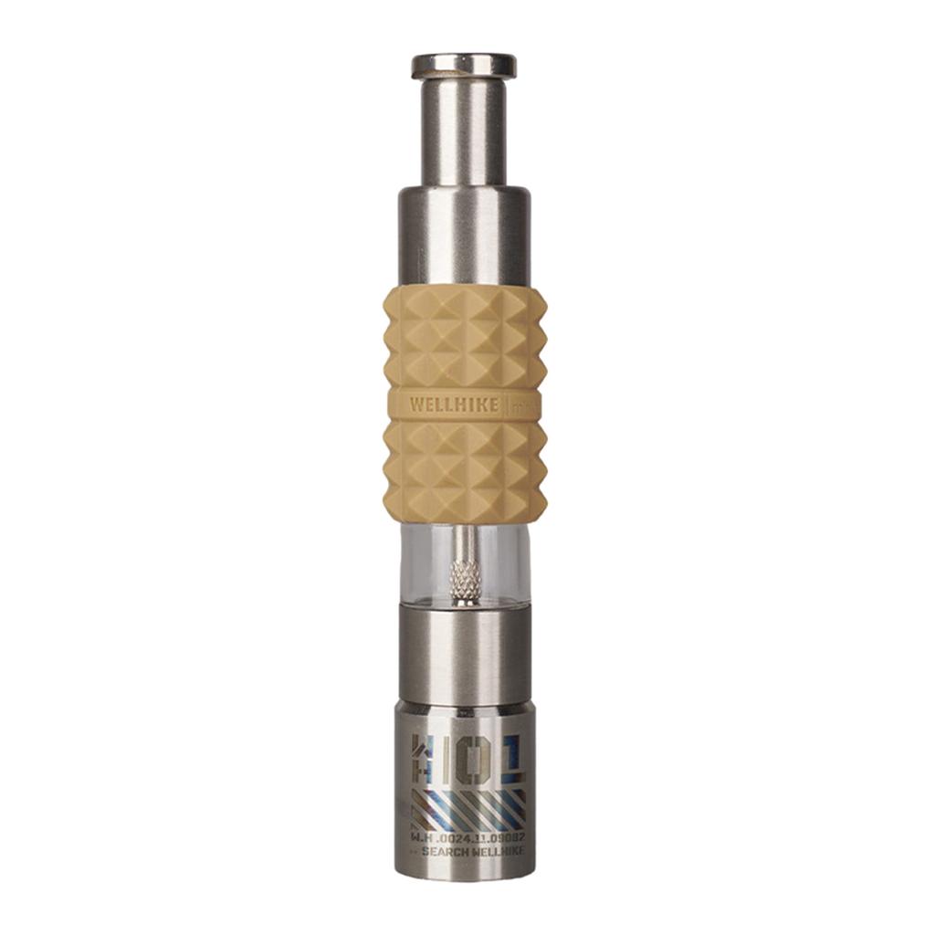 Stainless Steels Salt and Peppers Grinder Practical Thumb Push Button Peppers Grinder for Single Hand Operate Enduring
