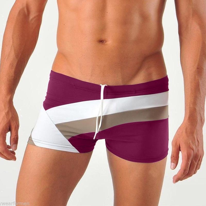 Pánské evropské a americké plavky s barevnými bloky pro rok 2024 - Trendy, stylové a sexy