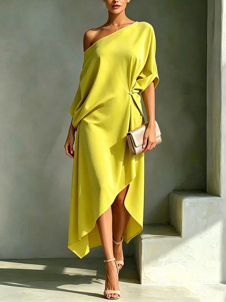 Elegante Abito Minimalista Senza Maniche in Cotone e Lino da Donna - Stile 2026