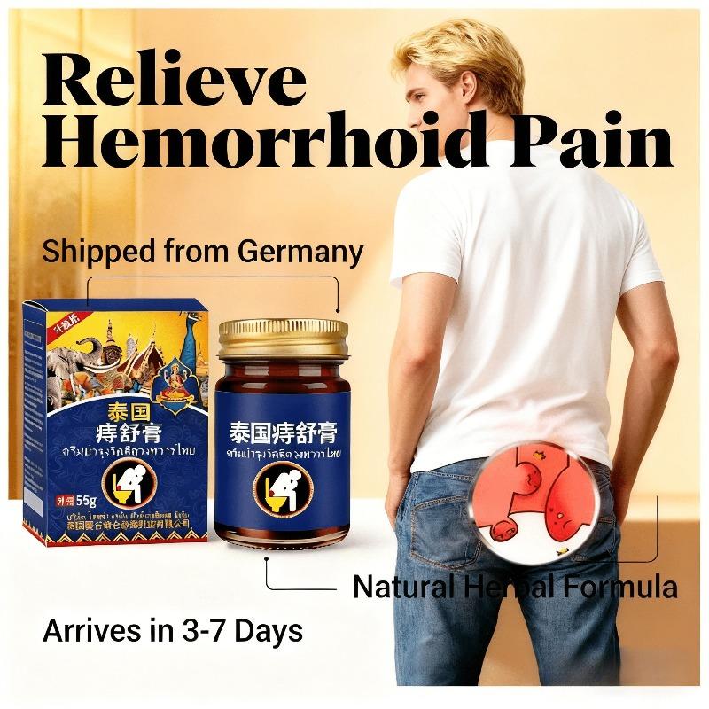 Natural Herbal Hemorrhoid Cream - Gentle Relief for Itching & Discomfort