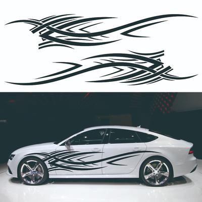 2pcs Personalized Creative Fire Flame Car Styling Stickers Auto Vinyl Decal Both Side Body Automobiles Car Parts