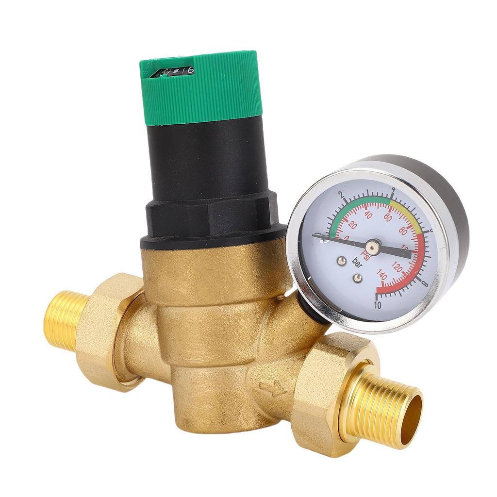 Vann trykkregulator Messing Nøyaktig Multifunksjonell Filter Vann trykkregulator med