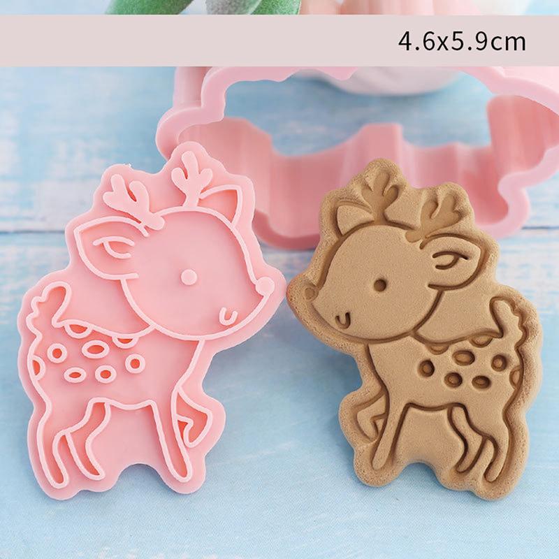 8Pcs/Set  Biscuit Mold Forest Animal Shape Cookie Cutter Icing Fondant Cake Tool