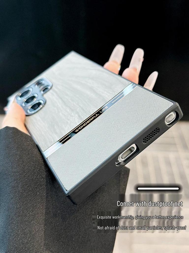 Samsung S25 Ultra Phone Case: New Wood Grain, S24 Silicone S23+ Protective, S22 Plus Full Lens Cover.