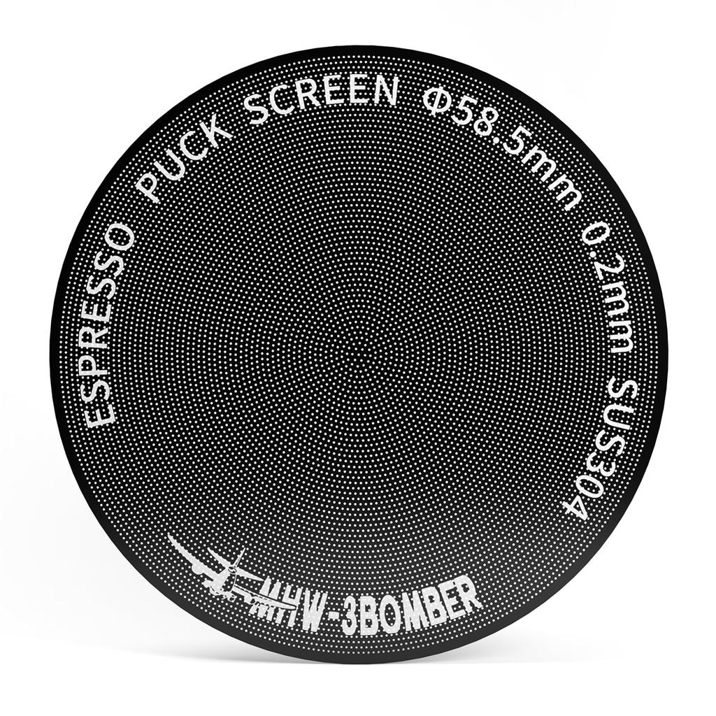 MHW-3BOMBER 58.5mm Reusable Espresso Filter, 0.2mm Thin Espresso Pack Screen for 58mm Portafilter, FG5642-OS