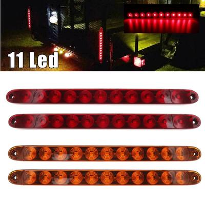 12V 15 Zoll 11 LED-Lichtleiste versiegelt Stopp-/Blinker-/Rücklicht Dritte 3. Bremsleuchte LKW-Anhänger Marker ID Bar wasserdicht