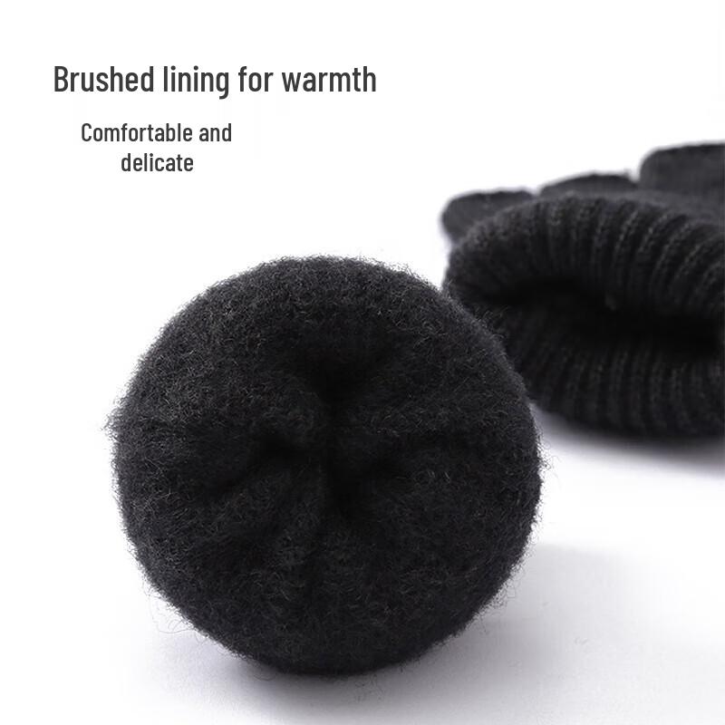 Xihong Men's Winter Outdoor Half-Finger Knitted Gloves