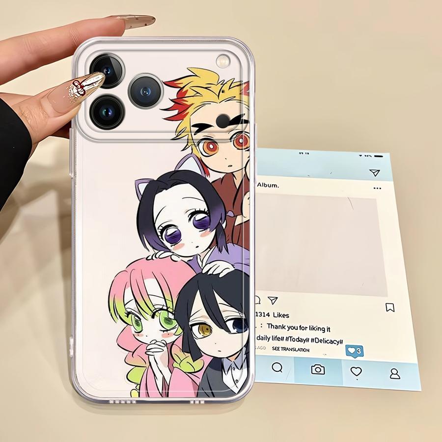 Case for iPhone 17 Pro Max 14 Plus 15 7 8 Air 11 XR 16 13 Pro 12 Mini XS Max Soft Phone Cover D-Demon S-Slayer