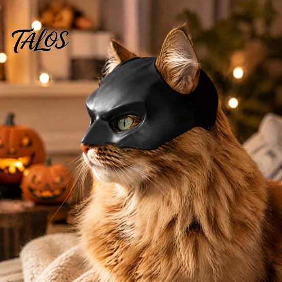 Small Pet Cosplay Accessory Cat Bat Mask, Funny Helmet, Hat Costume, Adjustable Mask for Holiday Costume Gear Halloween Party Photo Props, Lightweight