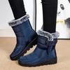 Fashion Couples Ankle Boots Waterproof Winter Boots for Women 2025 New Faux Fur Long Plush Snow Boots Woman Platform Shoes Warm Cotton