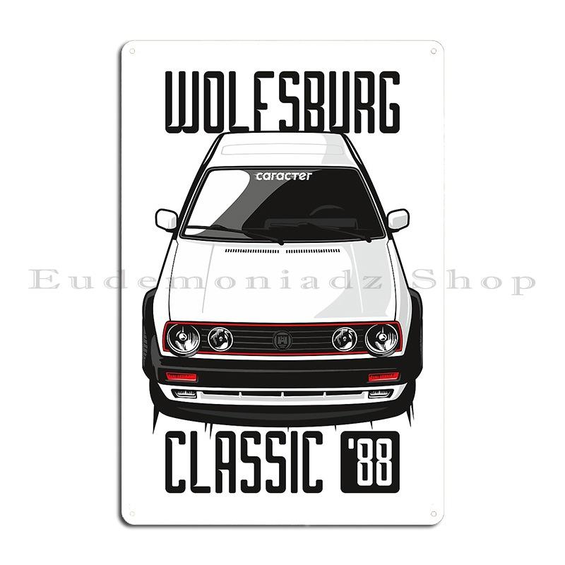 1998 Golf Mk3 Cabrio 30. JAHRESTAG -R129- SL Metall Party Eisen Erstellen Sie ein individuelles Wohnzimmer Blechschild Poster