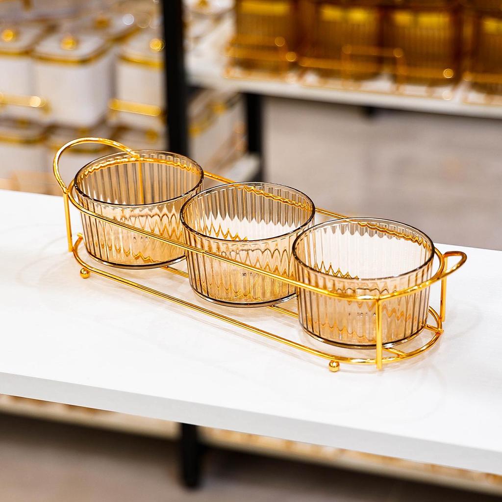 Luxury Compartmentalized Fruit and Snack Tray for Home Display