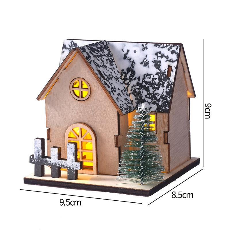 

Рождественские украшения Милый лось Снежный домик Елочные игрушки Светящиеся Рождественские Новогодние Атмосферные Реквизиты Подарки Навидад as picture