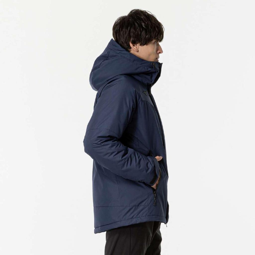 Mizuno Techfill Breath Thermo Training Pageant Blue Coat, Water-Repellent, Moisture-Wicking, Heat-Retaining, Washable, Windproof, 32MEB552,