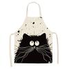 Lipstick Makeup Linen Apron For Kitchen To Prevent Stains, Household Waist Wrap For Cooking, Sleeveless Cartoon Apron.