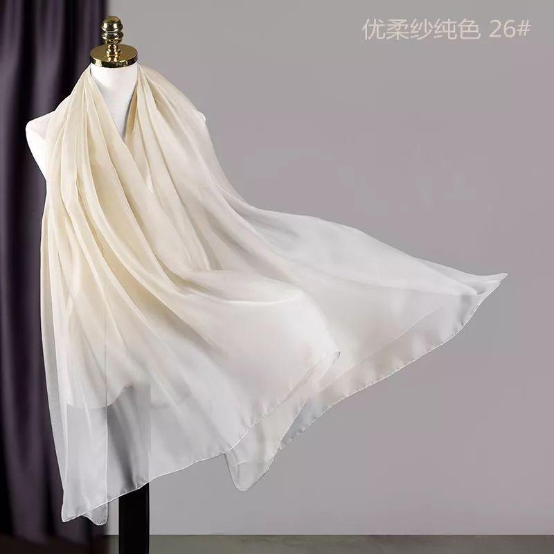 Fashion Solid Soft silk Scarf Spring and Autumn long Shawl Female Summer Sunscreen high quality Scarves Headband Hijab Bandana