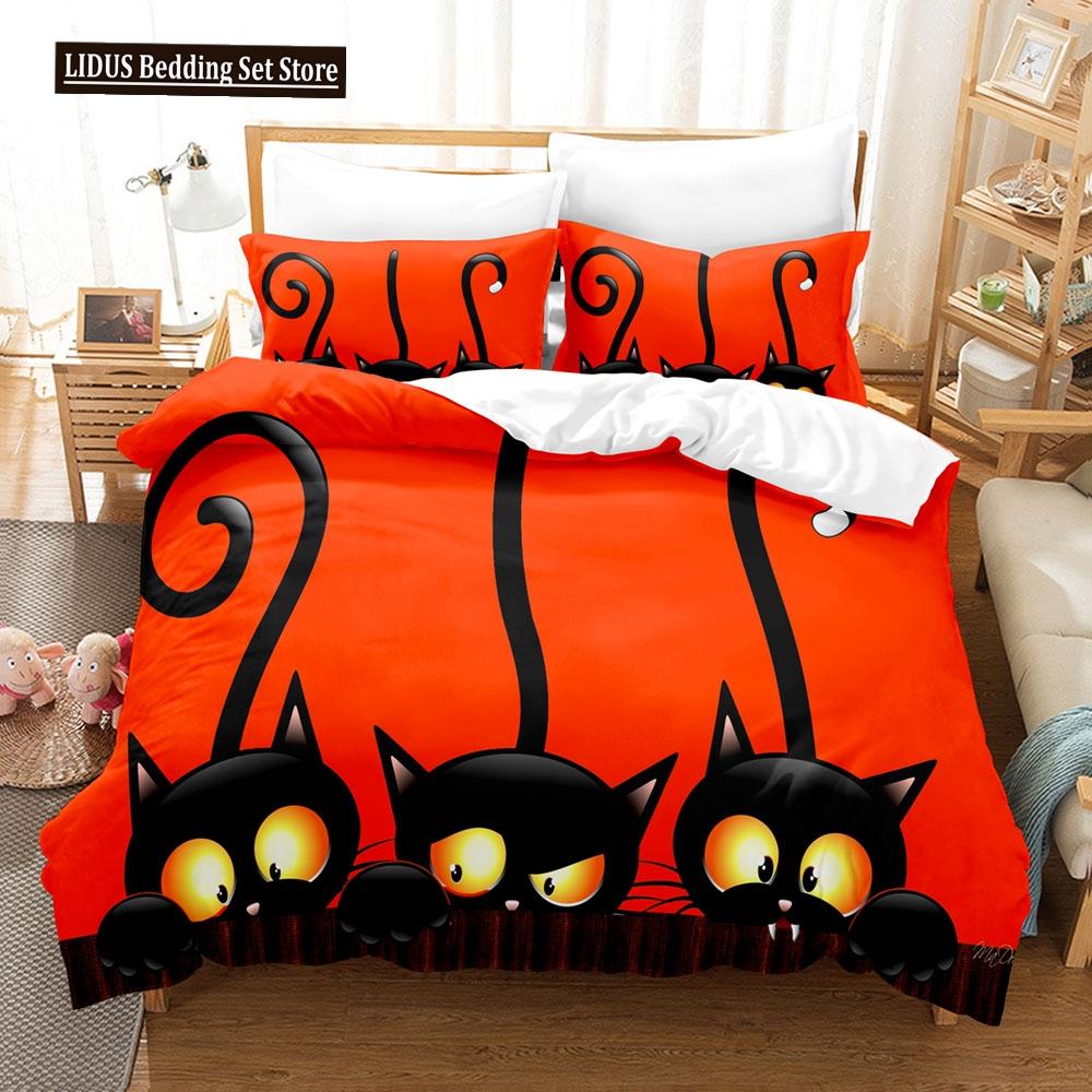 3D Halloween Bedding Sets Duvet Cover Set With Pillowcase Twin Full Queen King Bedclothes Bed Linen 200x200