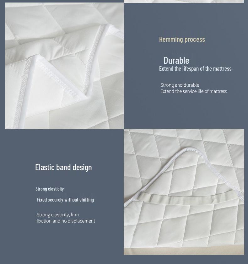 Antypoślizgowy Hotelowy Nakładka na Materac - Miękka Ochronna Pościel do Domu i Akademika