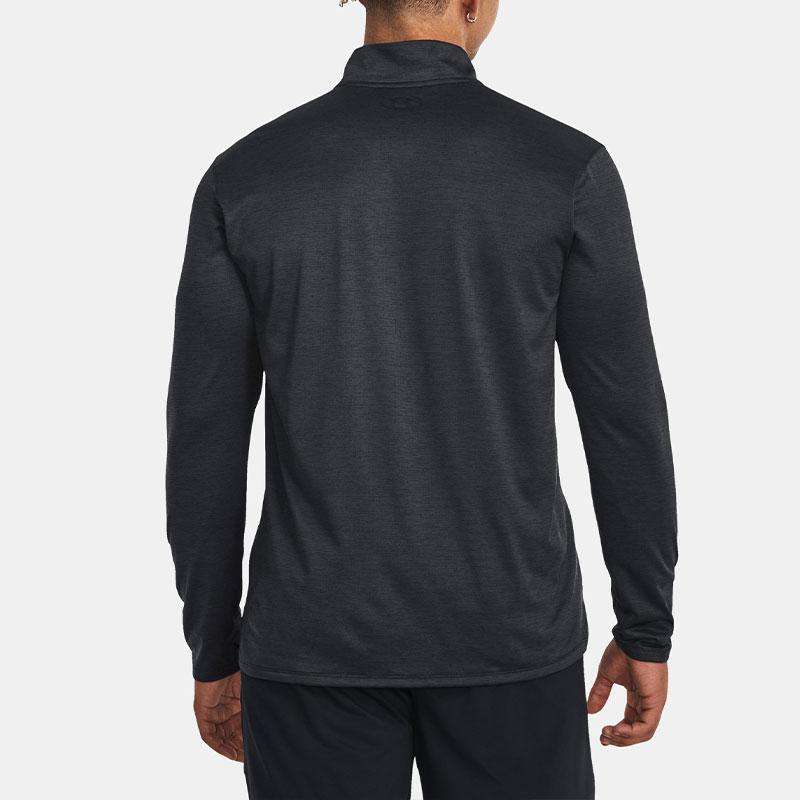 Under Armour Tech™ Vent ½ Zip Solid Color Stand Collar Long Sleeve T-Shirt Men Tops Gray 1382184-001