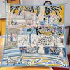 New Summer Air-conditioned Room Warm Square Scarf French Fashion Women's Shawl Gift Fashion Trend Headscarf