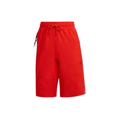 Solid Color Lace-Up Sports Woven Shorts Women Shorts Orange-Red HA8904