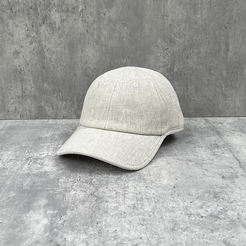 25 Linen Breathable Baseball Cap Women'S Summer Face Small Visor Versatile Simple Sun Protection Cap