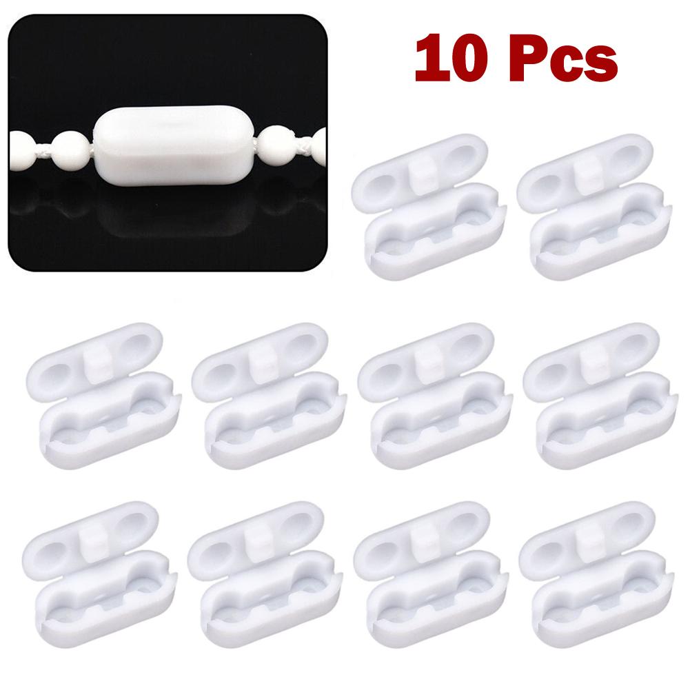 10 plastic curtain roller connectors, curtain chain connectors, curtain blinds pull bead chain connectors / spare parts