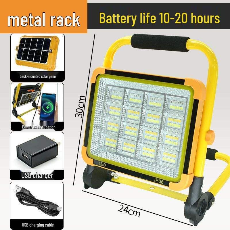 Rechargeable Solar LED Flashlight: High Power, Long Range, Waterproof, with Side Light & Remote Control.