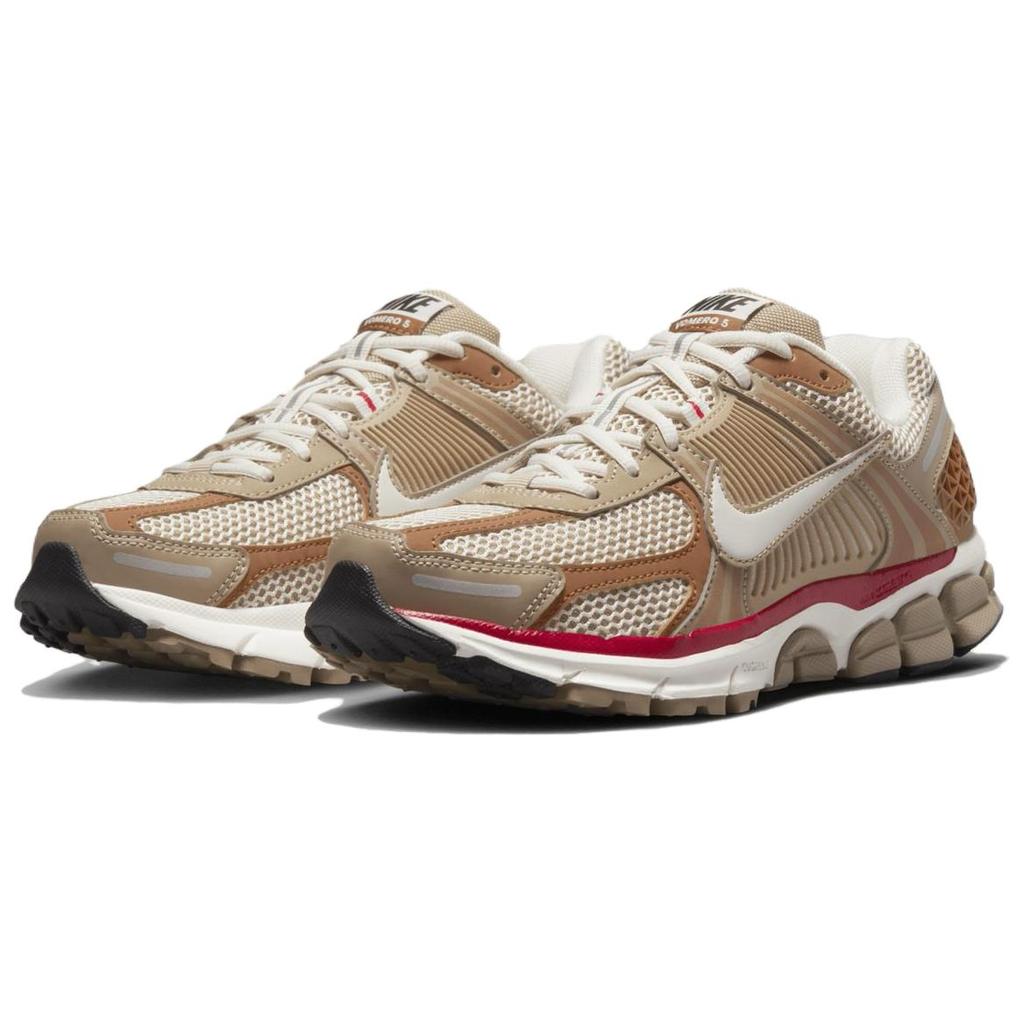 Nike  Air Zoom Vomero 5 Khaki Fire Red Women Sneakers Tan Sail Phantom HV0826-247