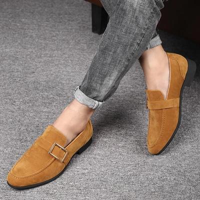 Fashion Spring New Mens Casual Business Shoes Loafers Men Dress Shoes Faux Suede Driving Shoes Fashion Formal Shoes for Men Sneakers