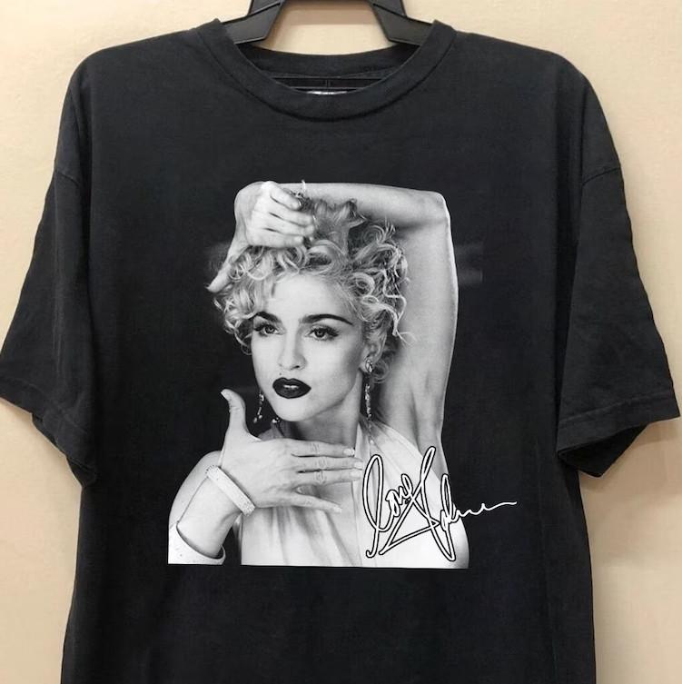 Madonna Merch Madonna Fan Gift Shirt 90S Vintage Madonna Queen Shirt Unisex T-Shirt L